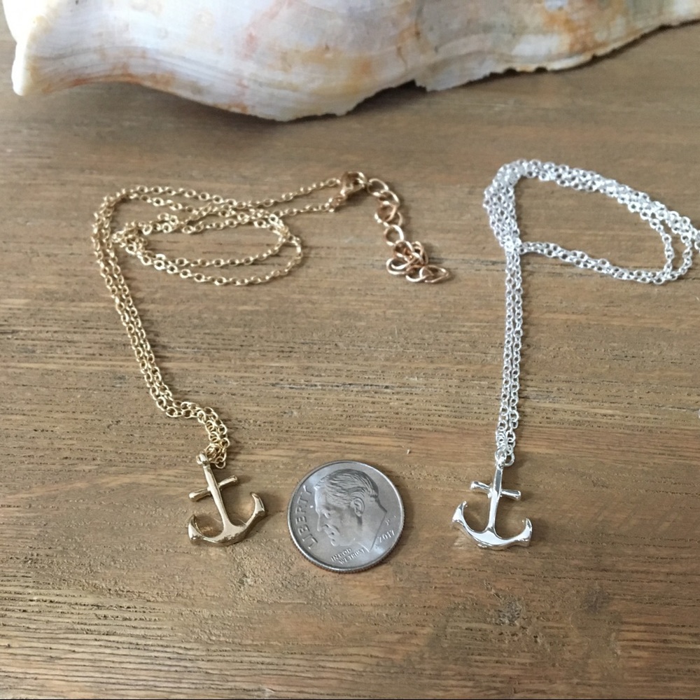 💎2 for $15💎 Mini Anchor Necklace Gold/Silver